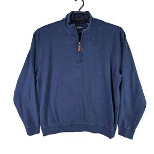 Mens Jack Nicklaus Navy Blue 1/4 Zip Pullover Sweatshirt Long Sleeve Cotton XL